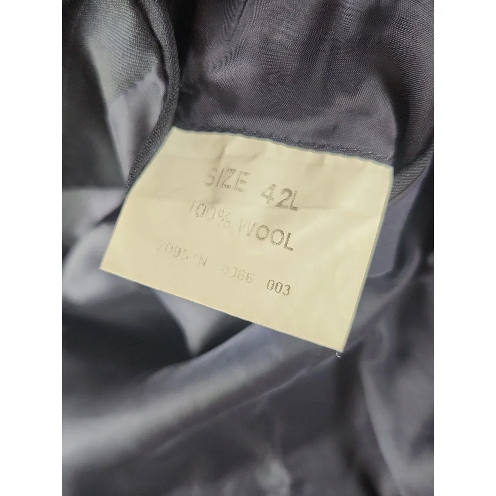 Jos A Bank Sport Coat Men's 42 Navy Pin Stripe Wool Blazer Jacket